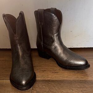 Frye Dark Brown Leather Cowboy Boots